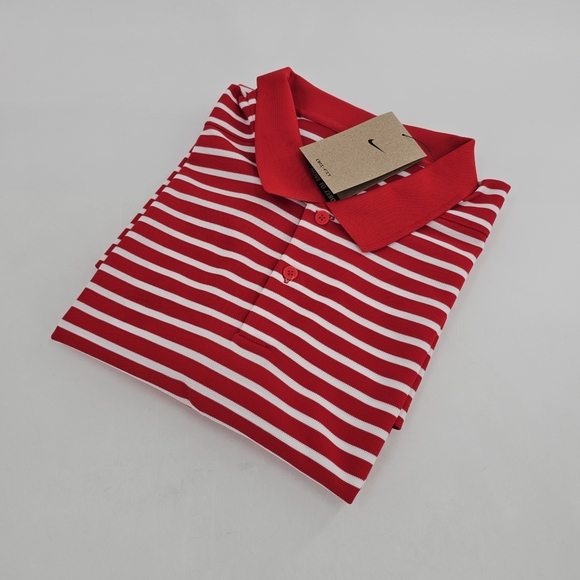 Nike Dri-Fit Golf Striped Polo Shirt Men's Top - Picture 1 of 13